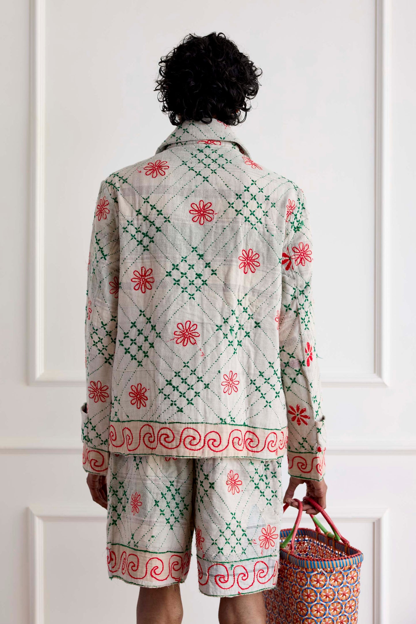 Kantha Embroidered Shorts