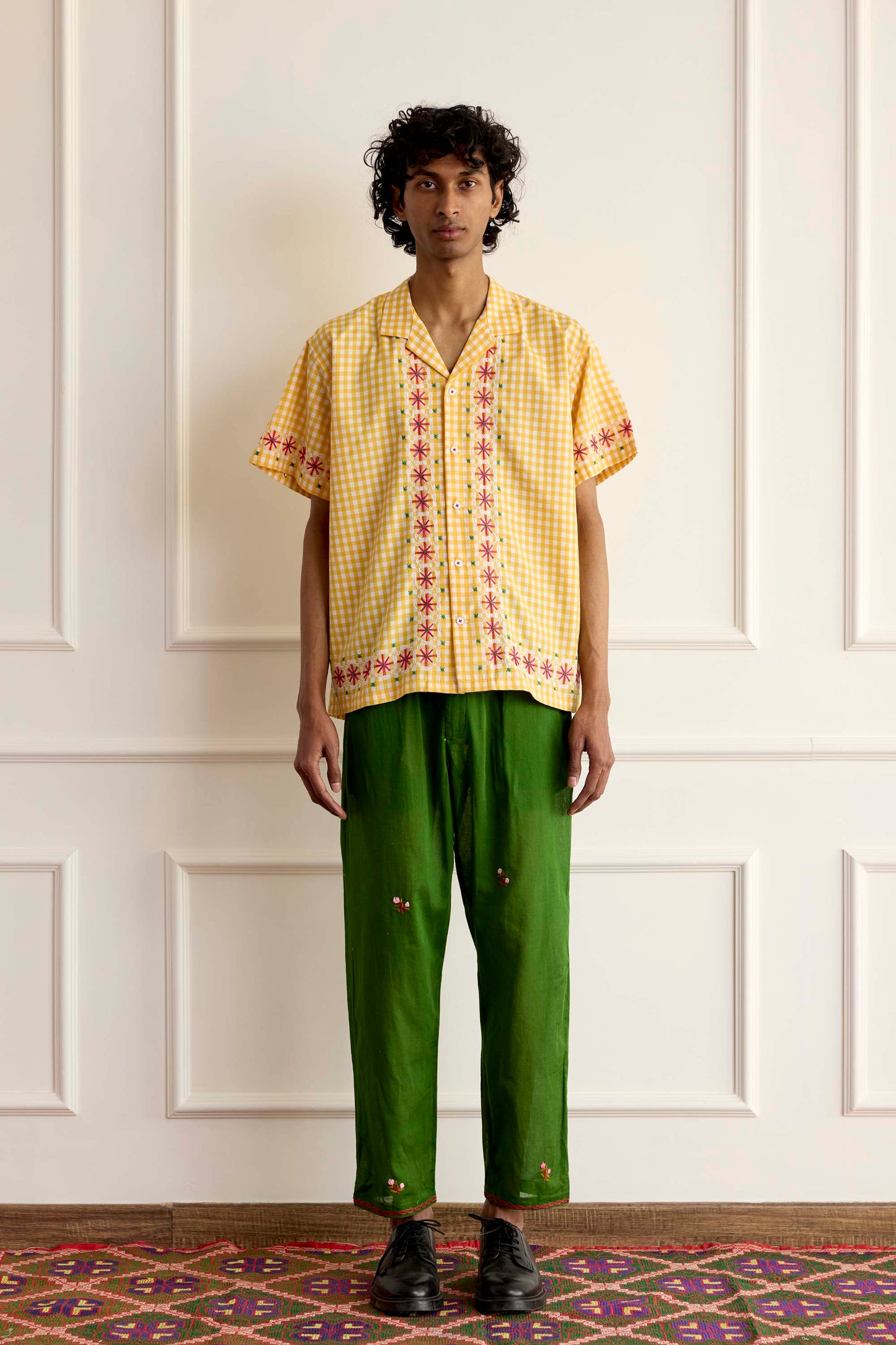 Chicken-Scratch Embroidered Shirt