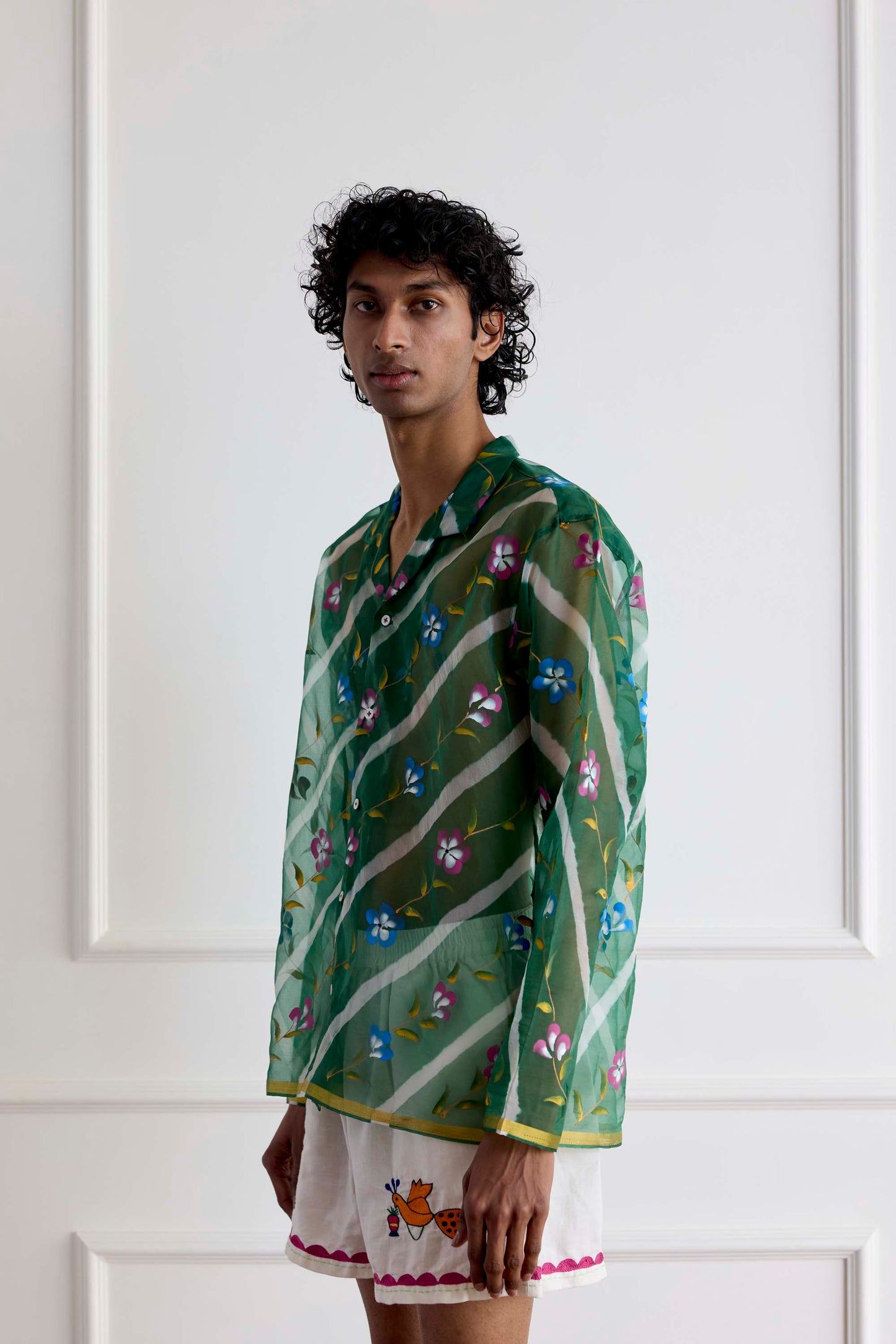 Hand-Painted Silk Shirt