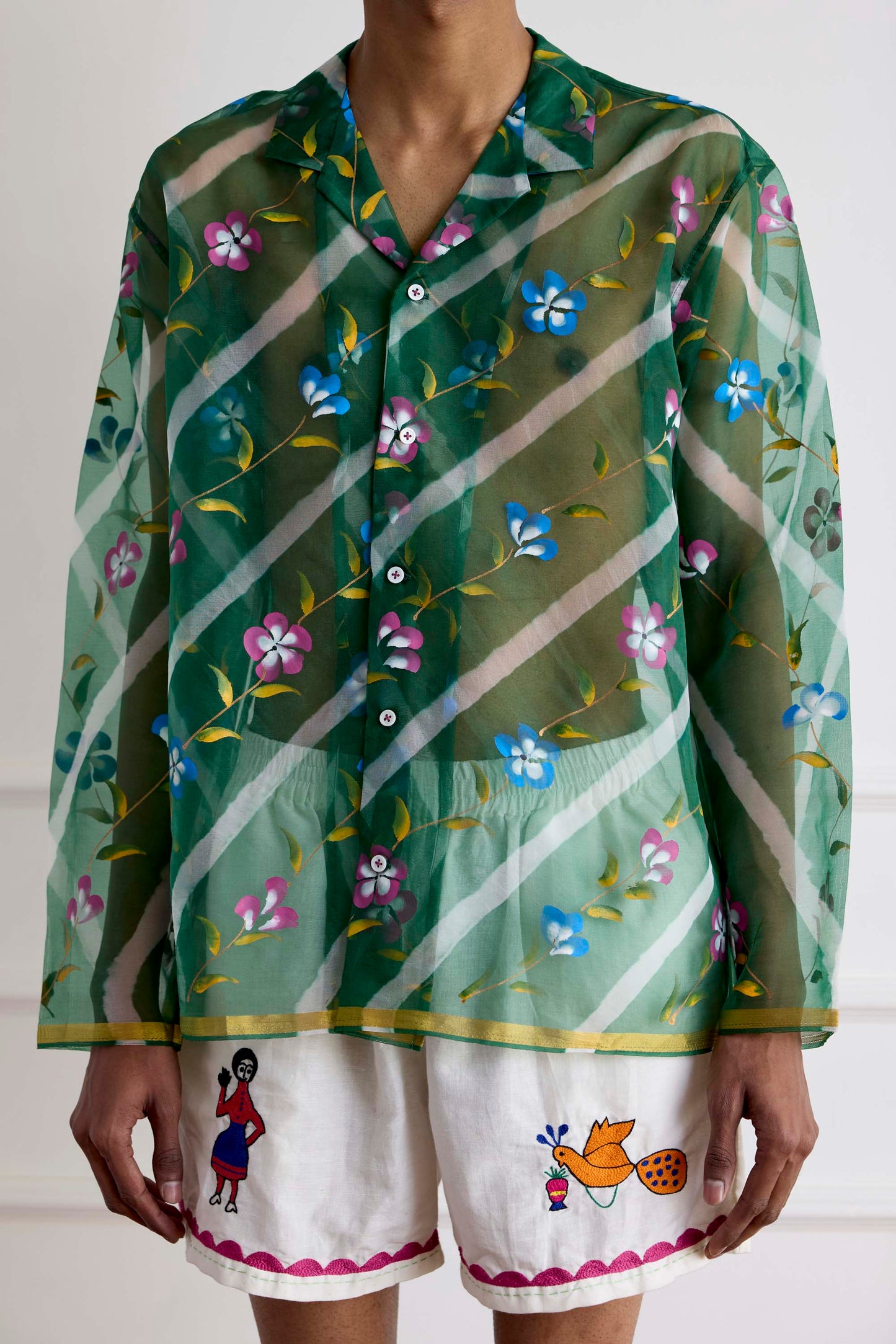 Hand-Painted Silk Shirt