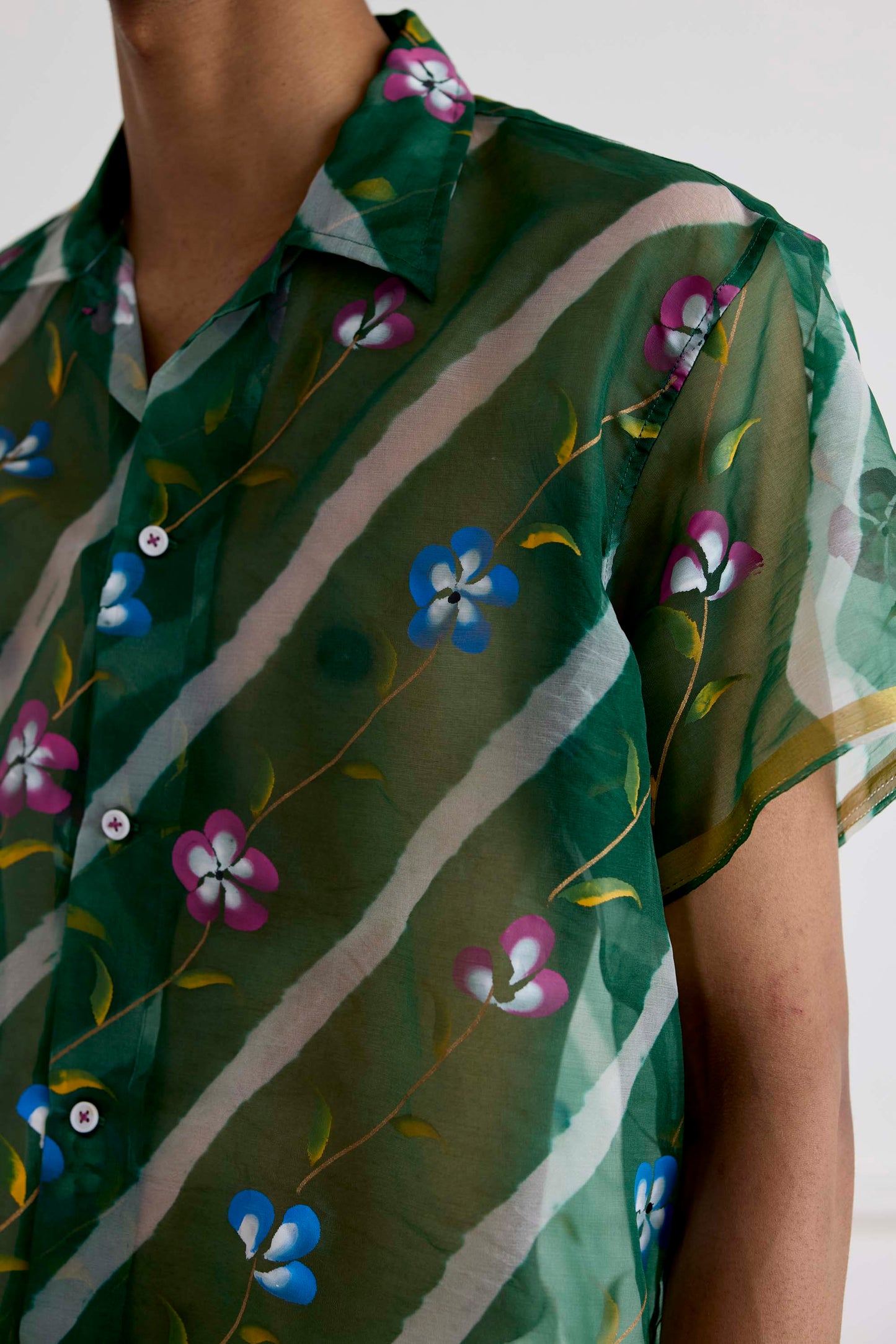 Hand-Painted Silk Shirt