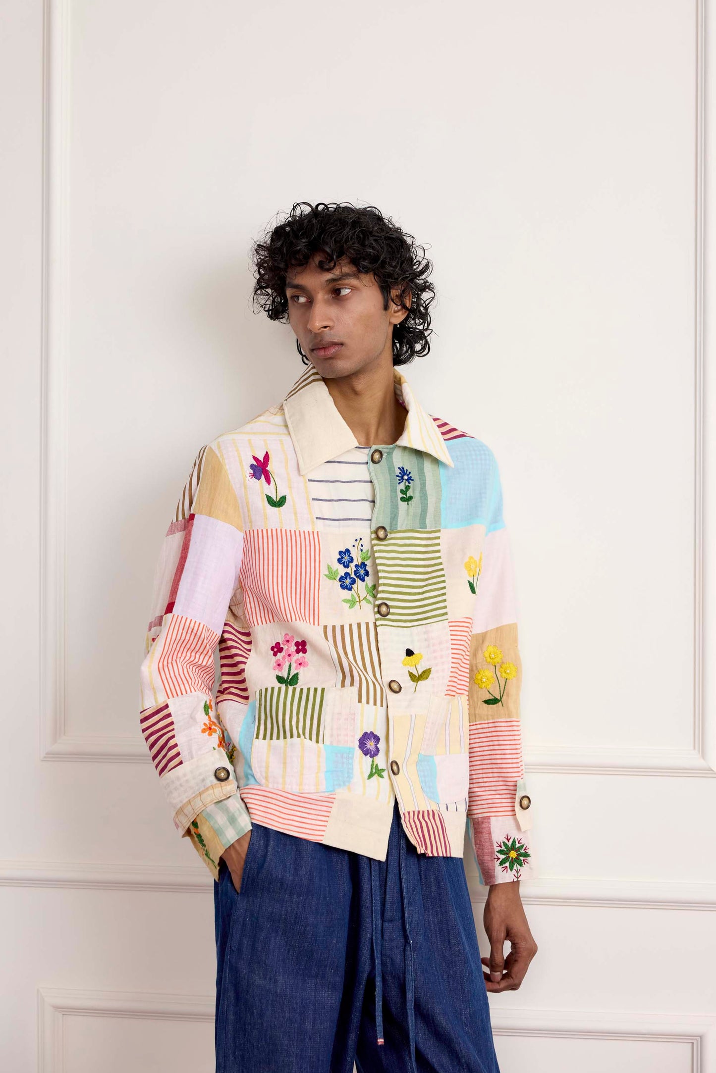 Patchwork Floral Embroidered Jacket