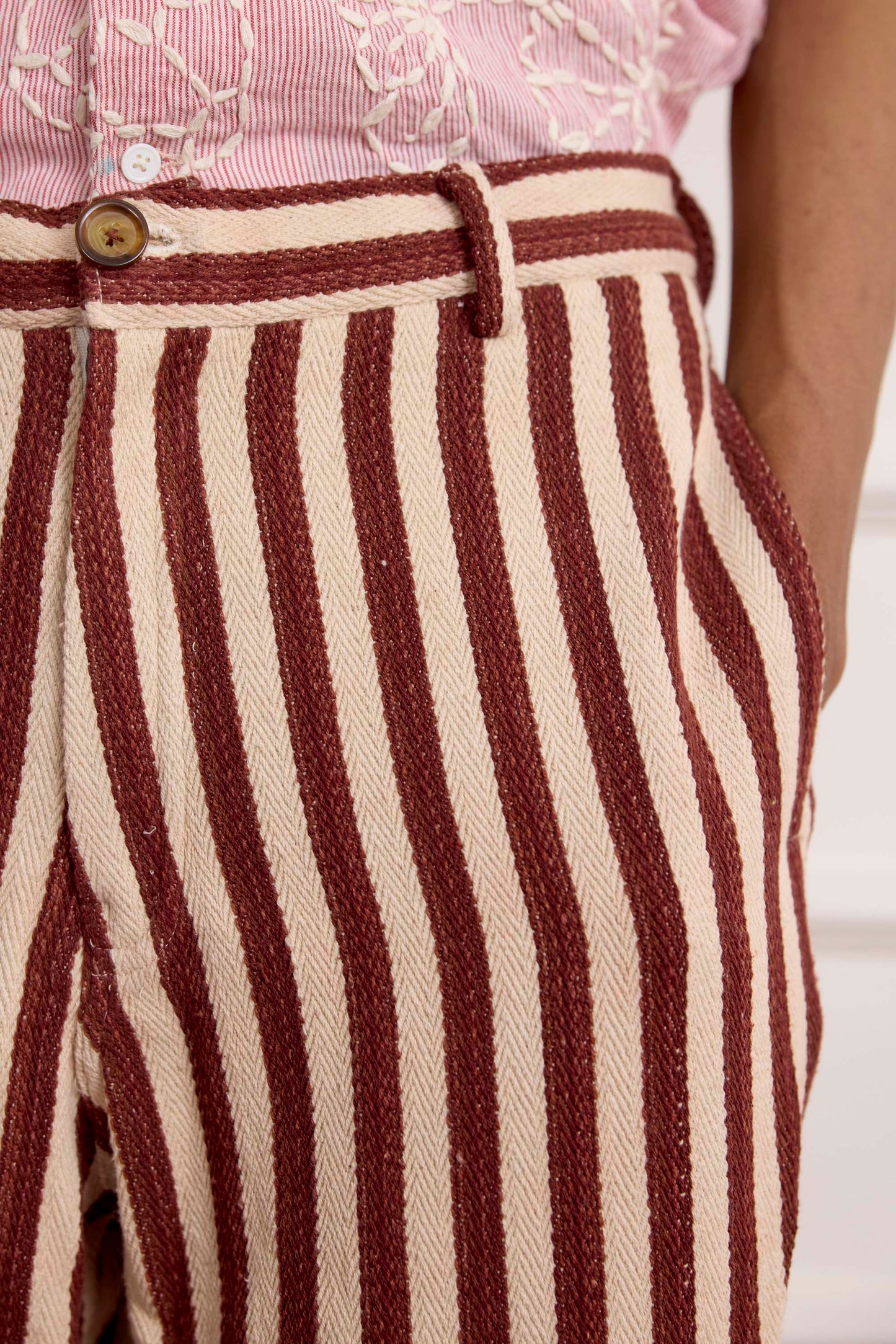 Handloom Stripe Pants