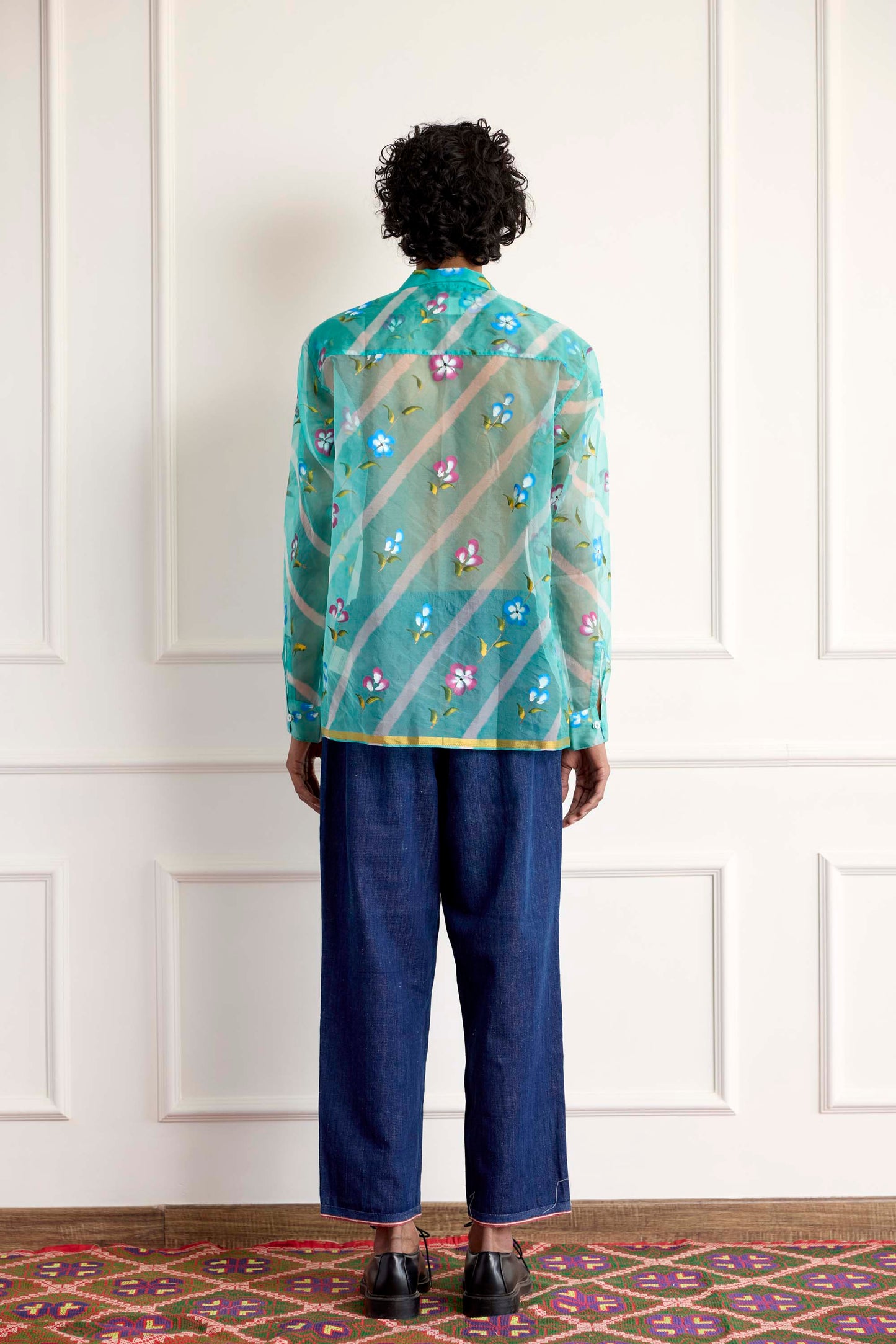 Hand painted silk shirt