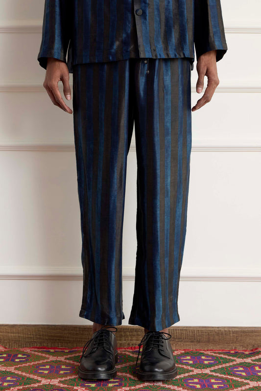 Silk Striped Pants