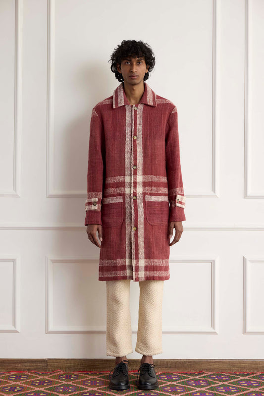 Khadi Stripe Long Blouson