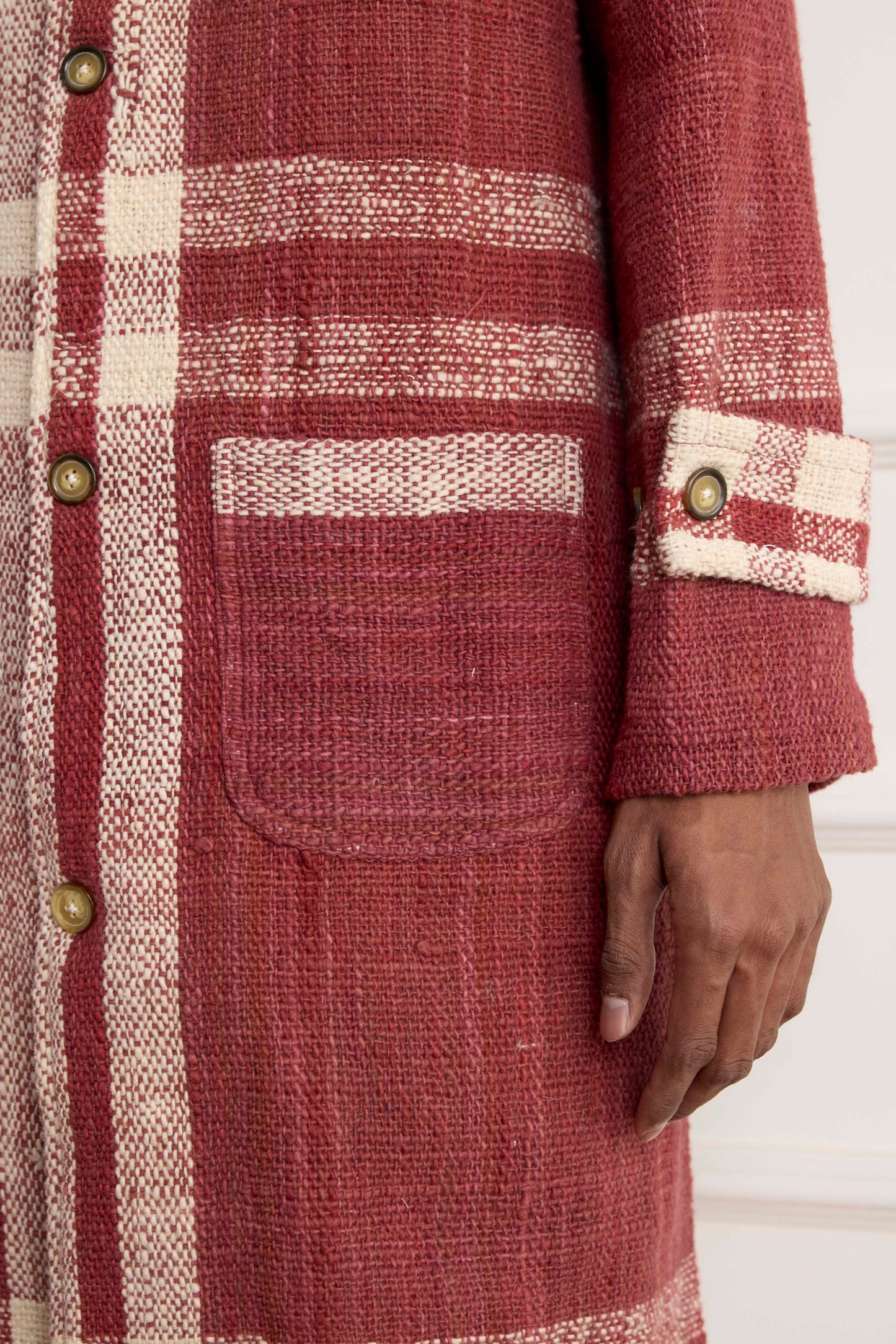 Khadi Stripe Long Blouson